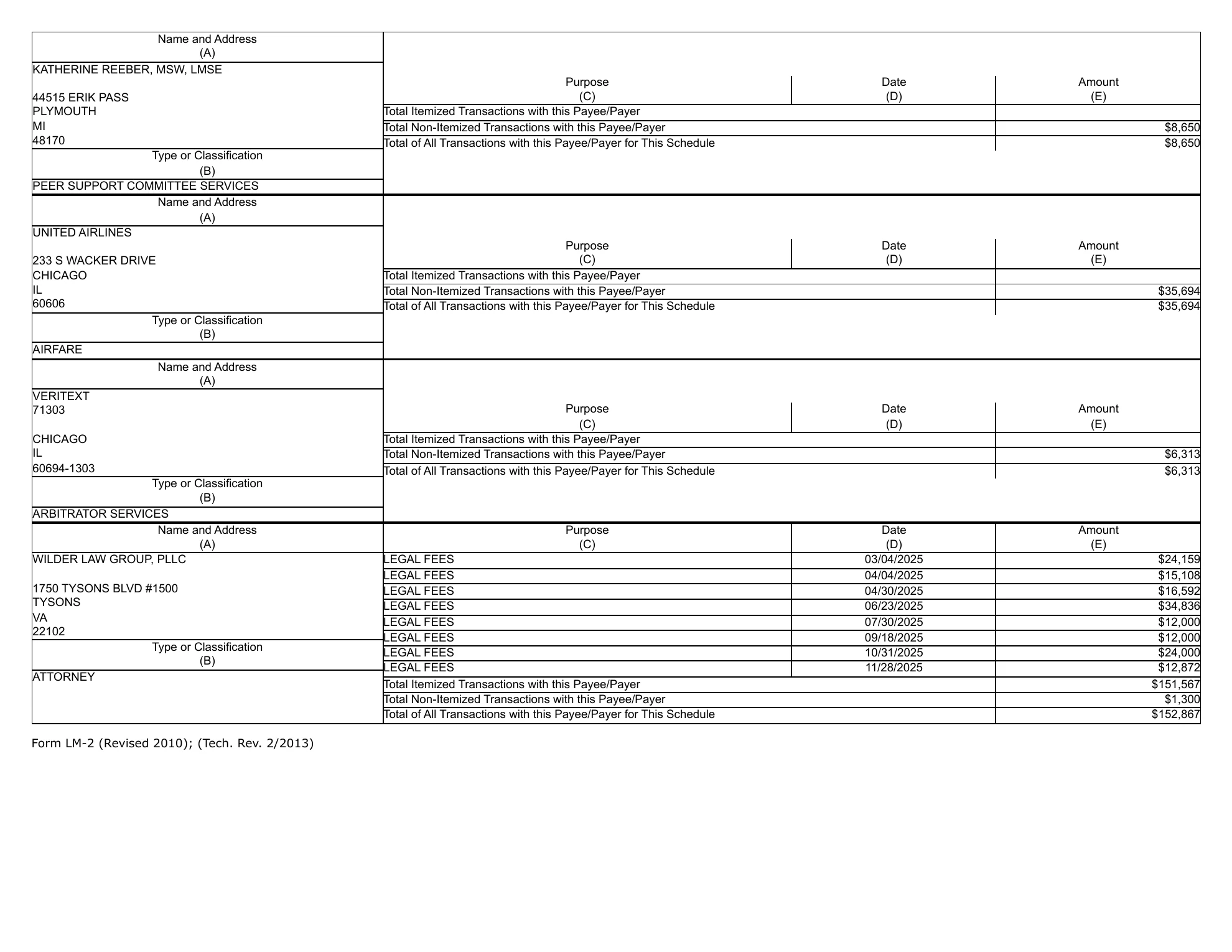 Teamsters Local 2750 2025 LM-2, page 27
