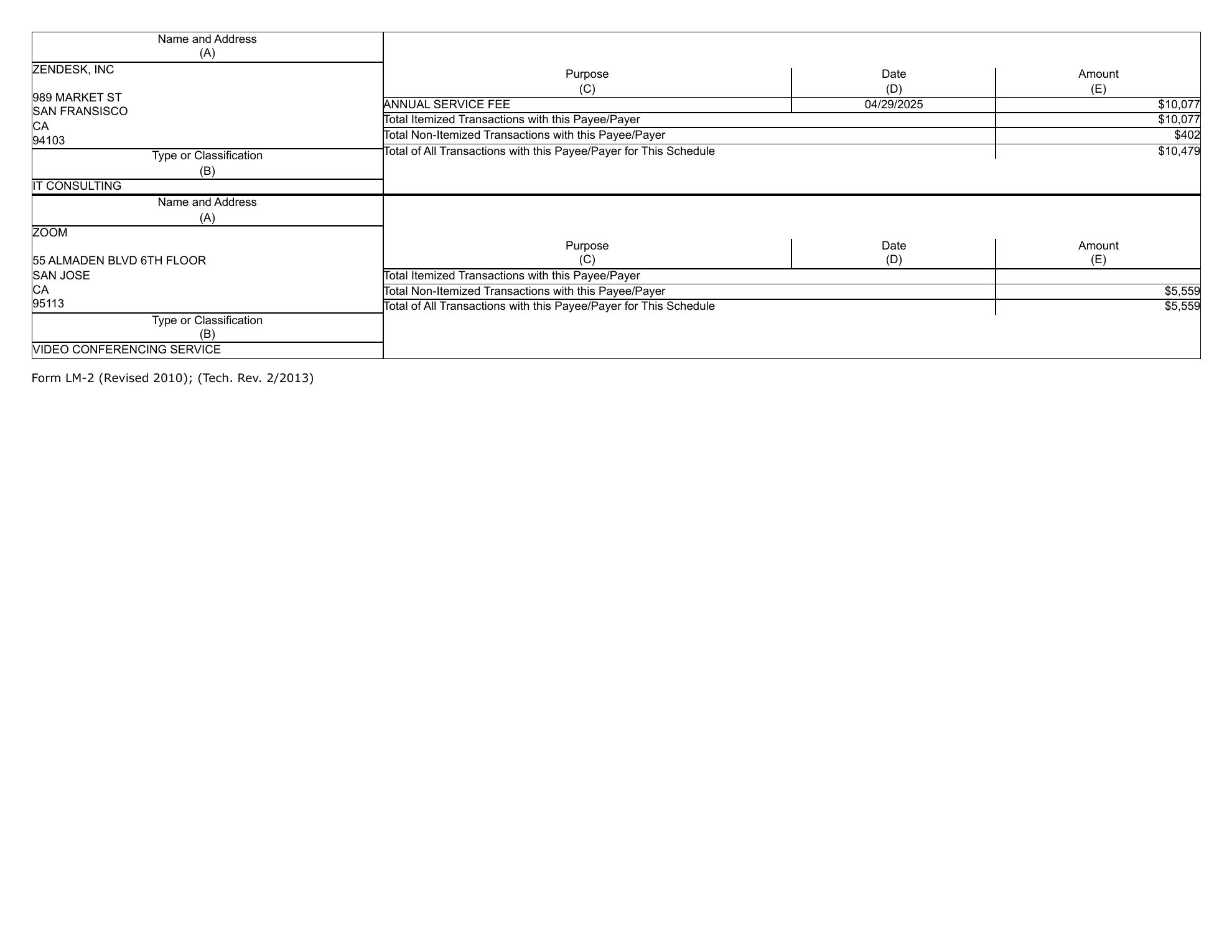 Teamsters Local 2750 2025 LM-2, page 30